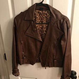 Camel leather jacket